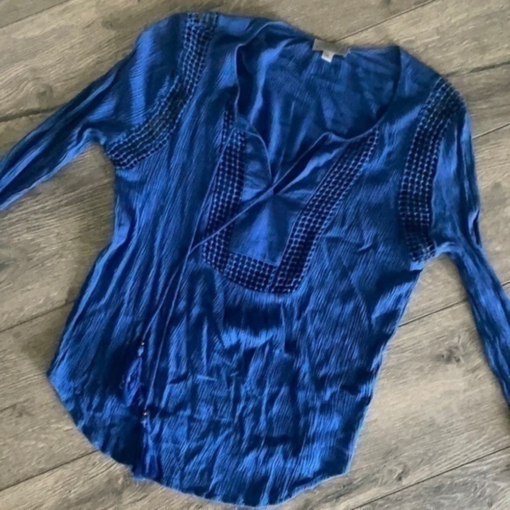 Joseph A top Medium Blue boho top